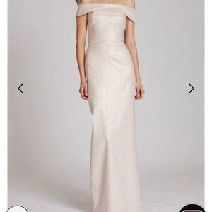 Rickie Freeman for Teri Jon long rose gold dress